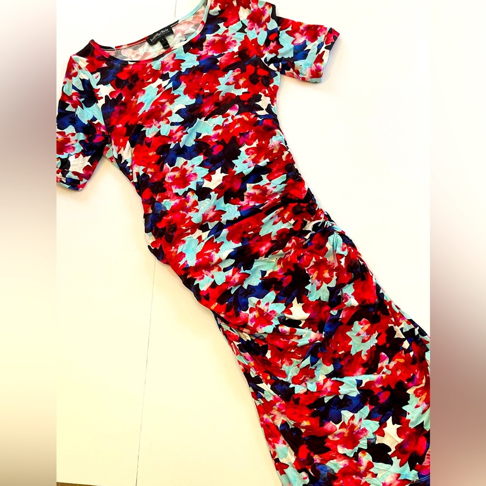 Isabella Oliver floral maternity dress.
